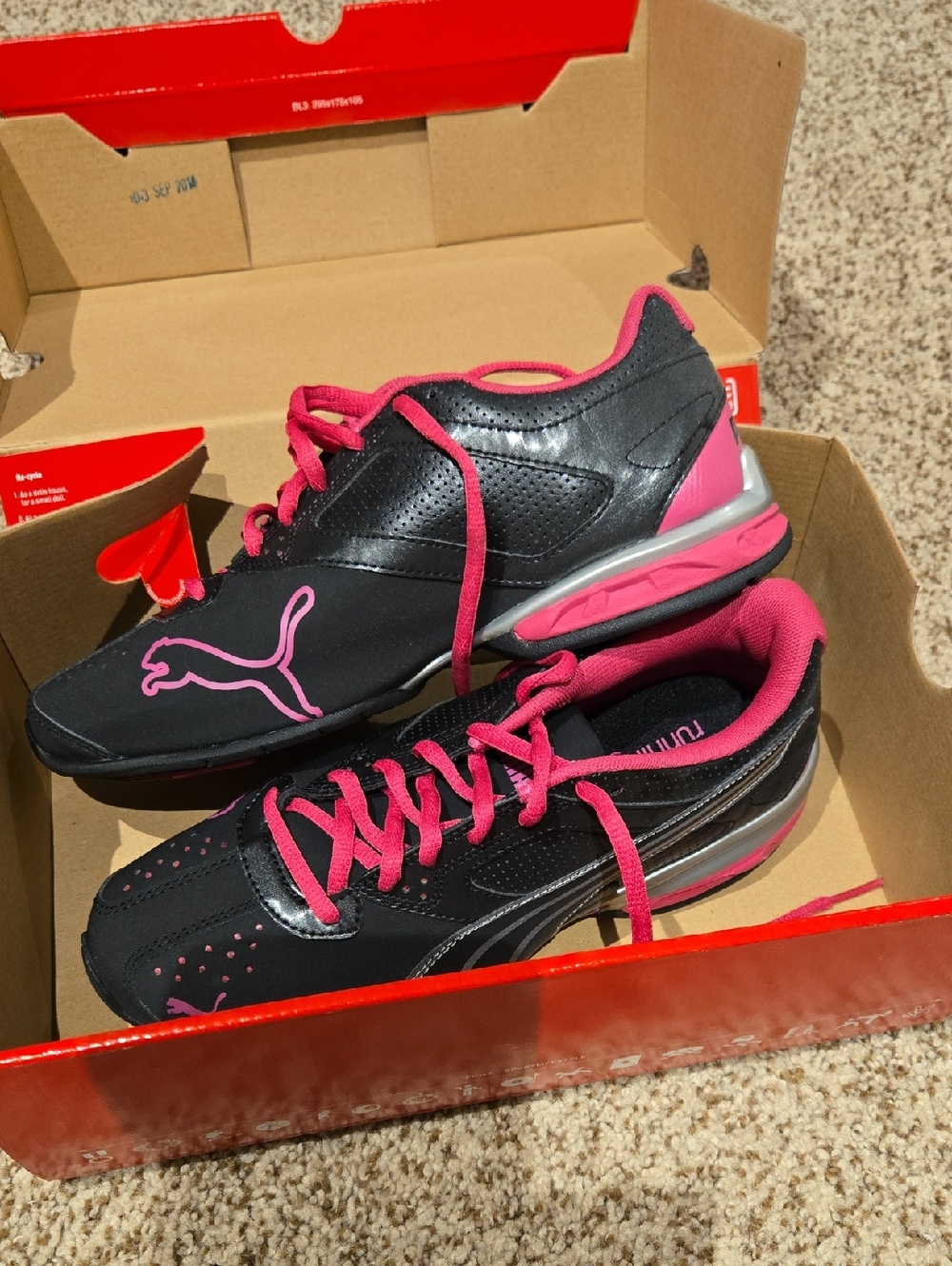Puma Black and Hot Pink Women's Training Shoes